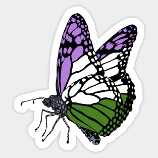 Genderqueer Butterfly Sticker